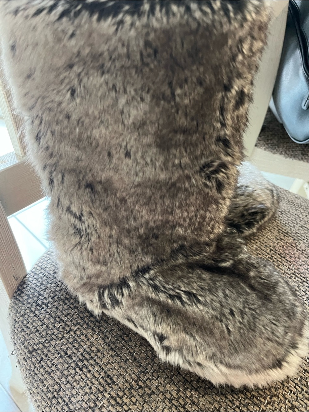 Pottery Barn Teen Faux Fur Grey Boots
